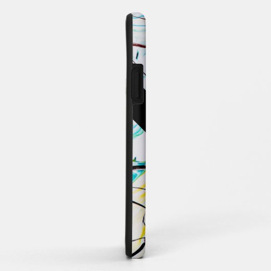 Abstrakte Risse in grün-gelb-blau Case-Mate iPhone Hülle (Hinten/Rechts)