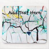 Abstrakte Risse in grün-gelb-blau Mousepad (Vorne)