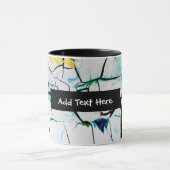 Abstrakte Risse in grün-gelb-blau Tasse (Zentrum)