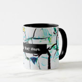 Abstrakte Risse in grün-gelb-blau Tasse (VorderseiteRechts)