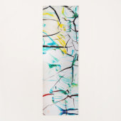 Abstrakte Risse in grün-gelb-blau Yogamatte (Vorderseite)