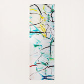 Abstrakte Risse in grün-gelb-blau Yogamatte (Rückseite)