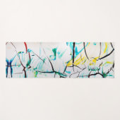 Abstrakte Risse in grün-gelb-blau Yogamatte (Vorderseite (Horizontal))