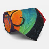 Abstrakte Risse Runneth über Krawatte (Gerollt)