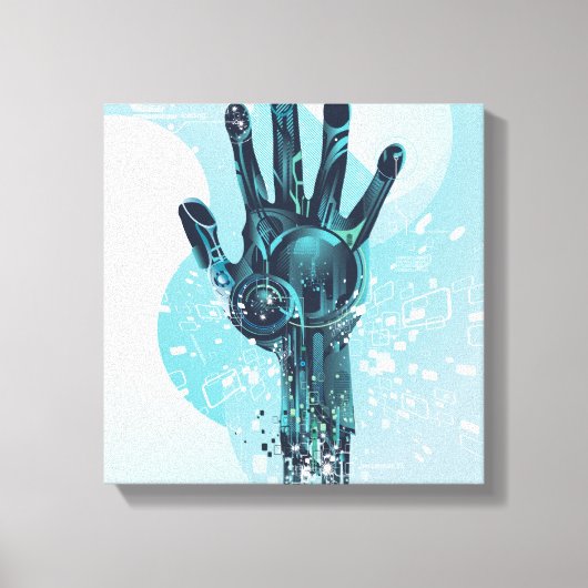 Abstrakte Roboterhandgewölbte Canvas Leinwanddruck (Vorderseite)