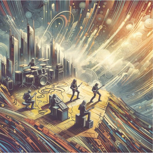 Abstrakte Rockband Aufkleber (Vorderseite)