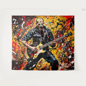 Abstrakte Rockmusikerfarben Wandteppich (Vorderseite (Horizontal))