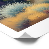 Abstrakte Rocky Mountains Kiefern Kaktus Poster (Ecke)