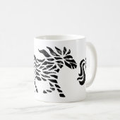 Abstrakte Roh-Holzblock-Tasse Kaffeetasse (VorderseiteRechts)