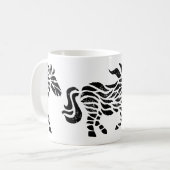 Abstrakte Roh-Holzblock-Tasse Kaffeetasse (Vorderseite Links)