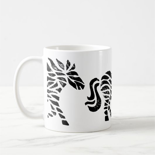 Abstrakte Roh-Holzblock-Tasse Kaffeetasse (Links)