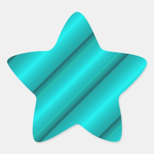 Abstrakte Röhren in Aquamarinen Stern-Aufkleber (Vorderseite)
