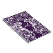 Abstrakte Rolle der ersten Monogramm-Buchstaben Li Notizblock (Rechte Seite)