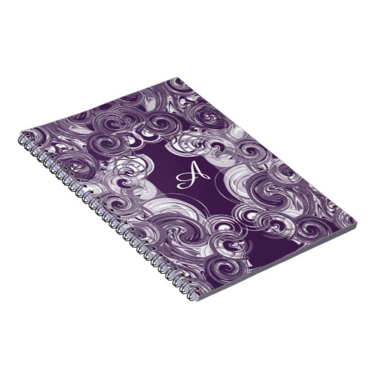 Abstrakte Rolle der ersten Monogramm-Buchstaben Li Notizblock (Rechte Seite)