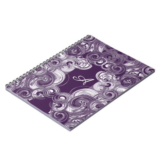 Abstrakte Rolle der ersten Monogramm-Buchstaben Li Notizblock (Linke Seite)