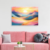 Abstrakte Rolling Hills bei Sunset Leinwanddruck (Insitu (Wohnzimmer))