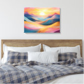 Abstrakte Rolling Hills bei Sunset Leinwanddruck (Insitu (Schlafzimmer))