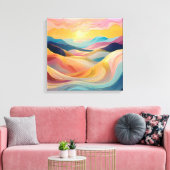 Abstrakte Rolling Hills bei Sunset Leinwanddruck (Insitu (Wohnzimmer))
