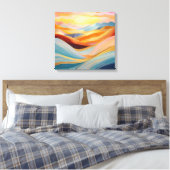 Abstrakte Rolling Hills bei Sunset Leinwanddruck (Insitu (Schlafzimmer))