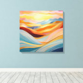 Abstrakte Rolling Hills bei Sunset Leinwanddruck (Insitu (Holzboden))