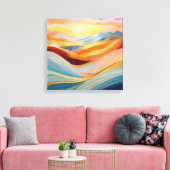 Abstrakte Rolling Hills bei Sunset Leinwanddruck (Insitu (Wohnzimmer))