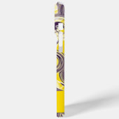 Abstrakte Rollwelle in Lila und gelb Case-Mate iPhone Hülle (Rückseite / Links)