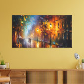 Abstrakte romantische Stadtlandschaft Ölgemälde Leinwanddruck (Insitu (Wohnzimmer))