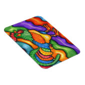 Abstrakte Rooster Bird Animal Colority Magnet (Rechte Seite)