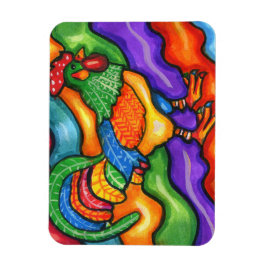 Abstrakte Rooster Bird Animal Colority Magnet