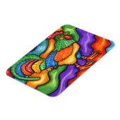 Abstrakte Rooster Bird Animal Colority Magnet (Linke Seite)