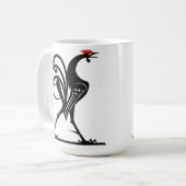 Abstrakte Rooster-Silhouette Kaffeetasse (Vorderseite Links)