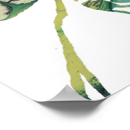 Abstrakte Rooster-Silhouette. Poster (Ecke)