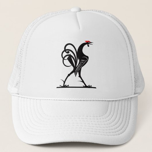 Abstrakte Rooster-Silhouette Truckerkappe (Vorderseite)