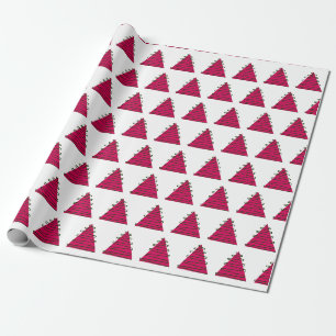 Abstrakte rosa Bäume in Weiß Geschenkpapier