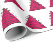 Abstrakte rosa Bäume in Weiß Geschenkpapier (Rolleneckpunkt)
