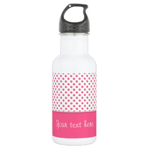 Abstrakte rosa Beschaffenheit der Polkapunkte. Edelstahlflasche