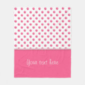 Abstrakte rosa Beschaffenheit der Polkapunkte. Fleecedecke (Vorderseite)