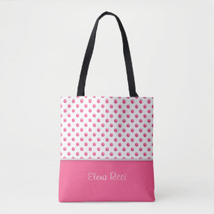 Abstrakte rosa Beschaffenheit der Polkapunkte. Tasche