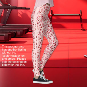 Abstrakte rosa bis rote Schleifen MIT Texte-Option Leggings
