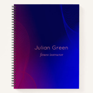 Abstrakte rosa blaue Formen Notizblock