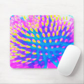 Abstrakte, rosa, blaue und gelbe Färbung Mousepad (Mit Mouse)