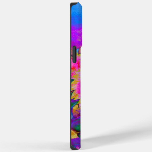 Abstrakte, rosa, blühende, rosafarbene Sonnenblume Case-Mate iPhone Hülle (Rückseite / Rechts)