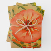 Abstrakte rosa Blume Geschenkpapier Set (Beispiel)