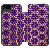 Abstrakte Rosa-Blume Incipio iPhone Geldbeutel-Hülle (Folio Geöffnet)