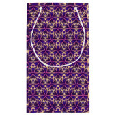 Abstrakte Rosa-Blume Kleine Geschenktüte (Rückseite)