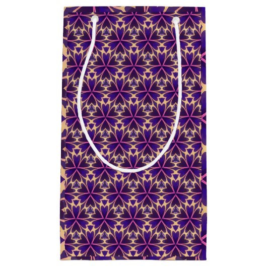 Abstrakte Rosa-Blume Kleine Geschenktüte (Vorderseite)