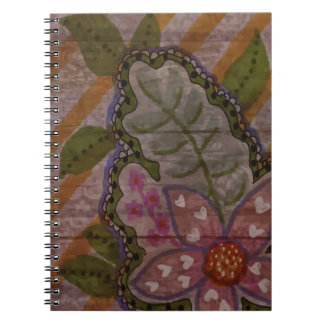 Abstrakte rosa Blume Notizblock
