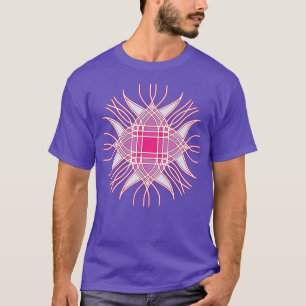 Abstrakte rosa Blume T-Shirt