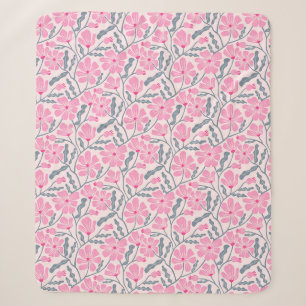 Abstrakte rosa Blüte im Mid-Century-Modern-Stil Sherpadecke