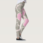 Abstrakte rosa Blüte Leggings (Rechts)